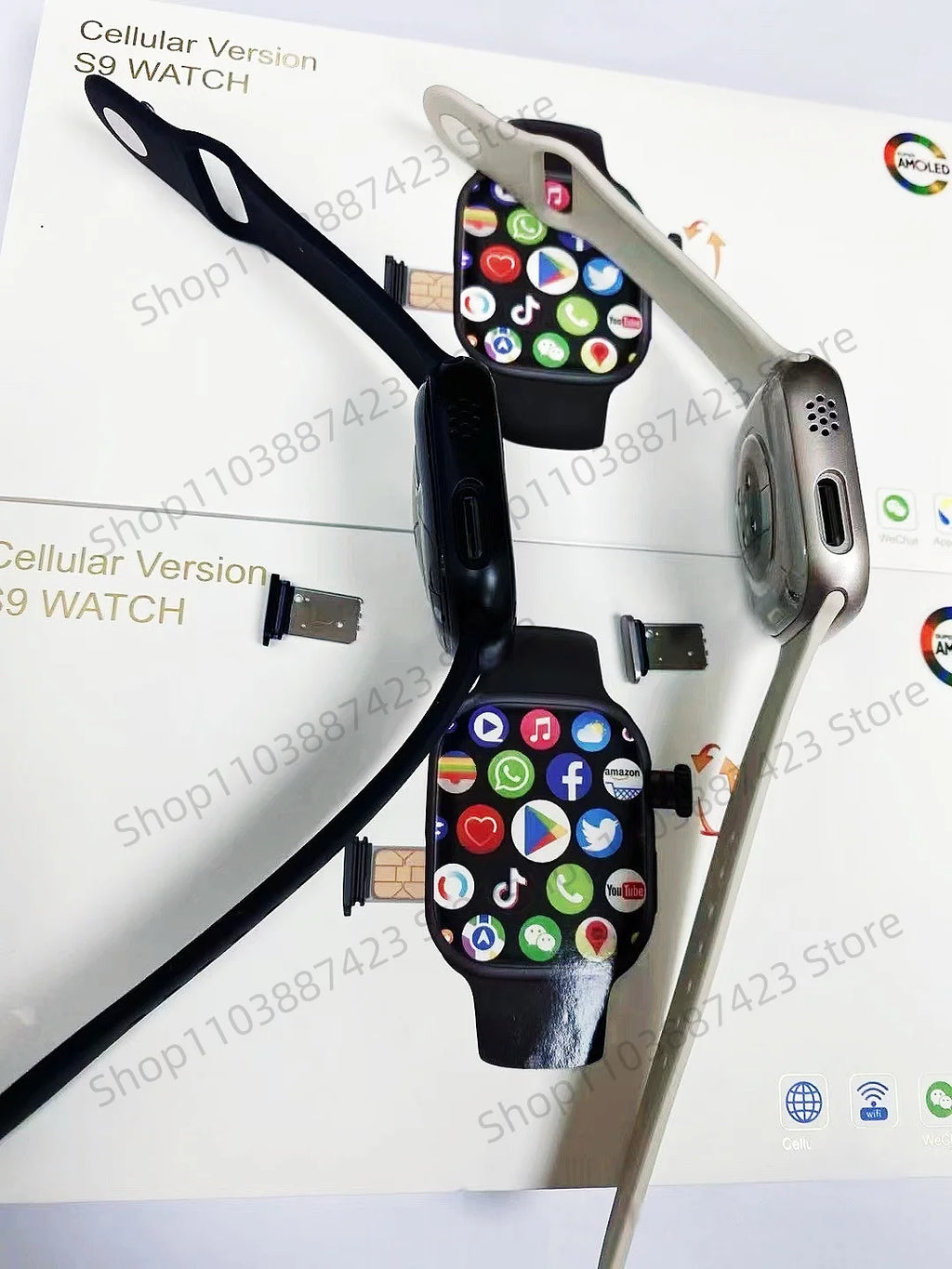 Montre Connectée X 5G - Écran AMOLED 2.29" avec Caméra Rotative 180°, GPS, WiFi, Slot SIM et Suivi Santé