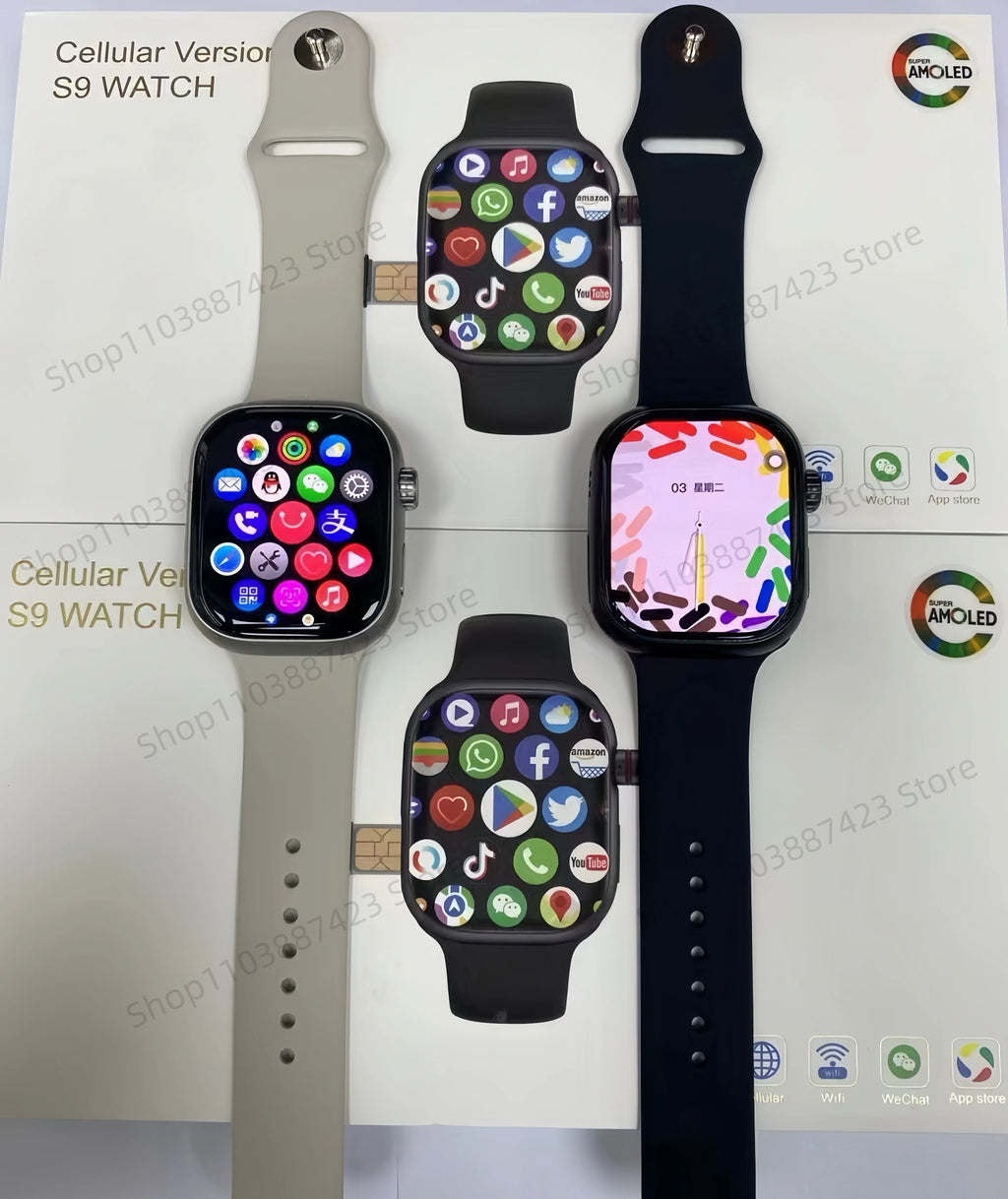 Montre Connectée X 5G - Écran AMOLED 2.29" avec Caméra Rotative 180°, GPS, WiFi, Slot SIM et Suivi Santé