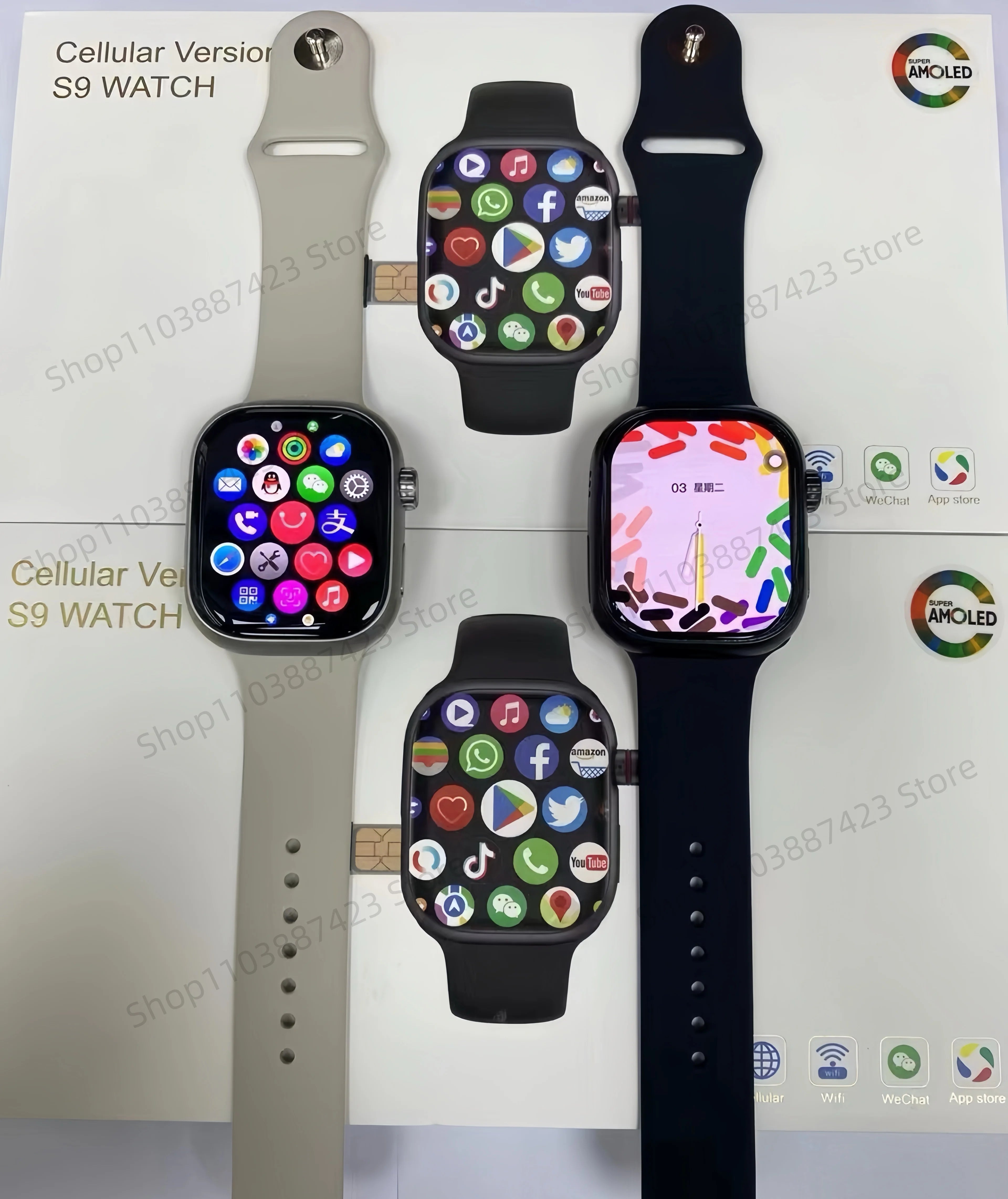 Montre Connectée X 5G - Écran AMOLED 2.29" avec Caméra Rotative 180°, GPS, WiFi, Slot SIM et Suivi Santé