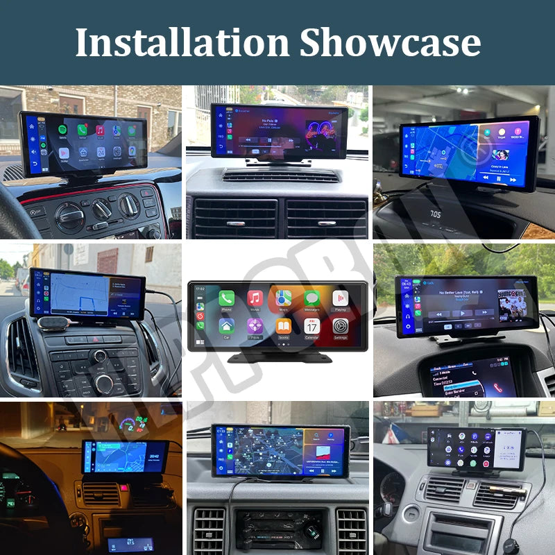 Autoradio Miroir 10.26" CarPlay Android Auto Sans Fil - Écran Tactile Bluetooth AUX USB