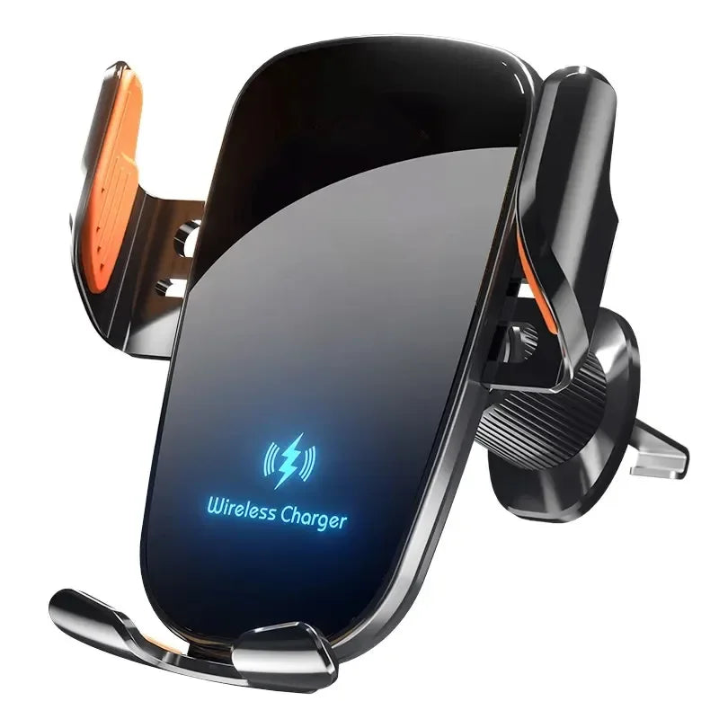 Chargeur Sans Fil Voiture Rapide - Support Téléphone Grille Aération iPhone Samsung