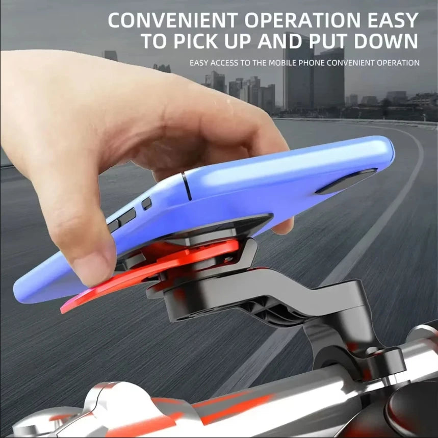 Support Téléphone Moto Vélo 360° Anti-Choc - Guidon Navigation GPS Universel