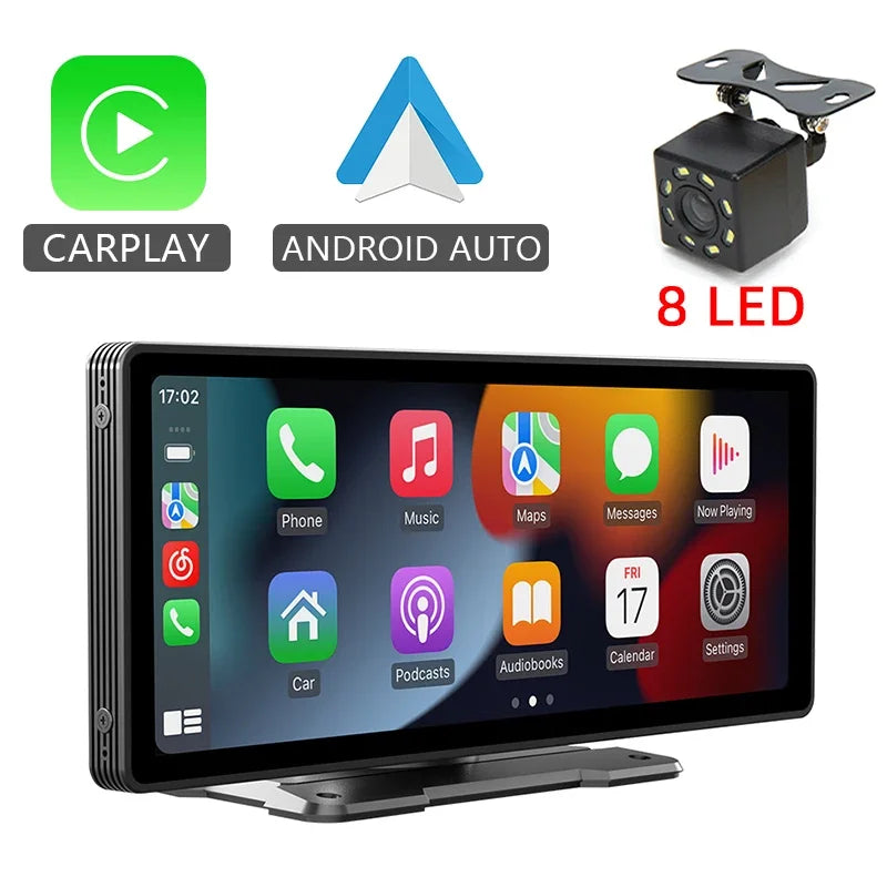 Autoradio Miroir 10.26" CarPlay Android Auto Sans Fil - Écran Tactile Bluetooth AUX USB