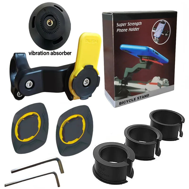 Support Téléphone Moto Vélo 360° Anti-Choc - Guidon Navigation GPS Universel